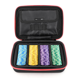 Étui de transport EVA personnalisé compatible avec 100 jetons de poker en plastique, étui de protection portable pour jetons de poker en EVA - Product Image 2