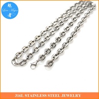 Collier en Chaîne à Perles de Grains de Café en Acier Inoxydable Poli pour Femmes, Couleur Argent, Bijoux à la Mode pour Femmes
