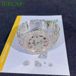 Hip hop sang trọng moissanite xem người đàn ông 41mm Buss xuống cơ khí vvs mossinate Đồng hồ Iced ra chất lượng cao thép Sapphire trường hợp - Product Image 6