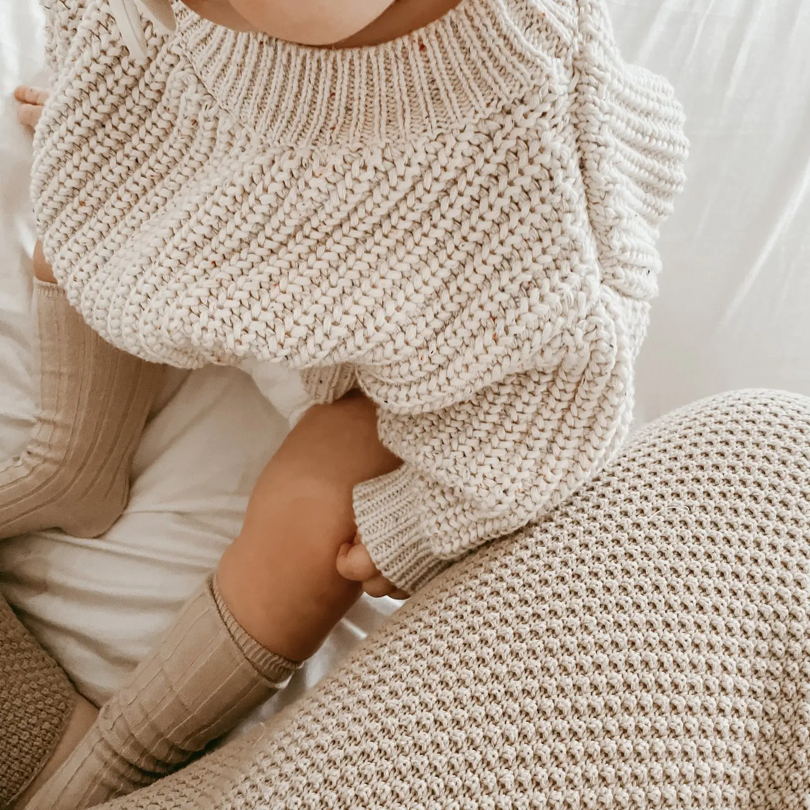 Pull à manches longues pour enfant, tricot thermique en coton, automne et hiver
