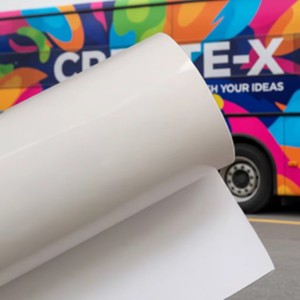 High Glossy High Tack Glue Eco-solvent Friendly Advertising <b>Post</b> Material White Clear Surface Self Adhesive Vinyl - Product Image 1