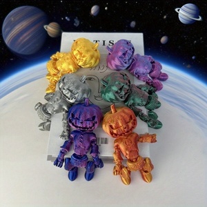 Statua di testa di zucca di Halloween stampata in 3D con articolazioni mobili - Product Image 5