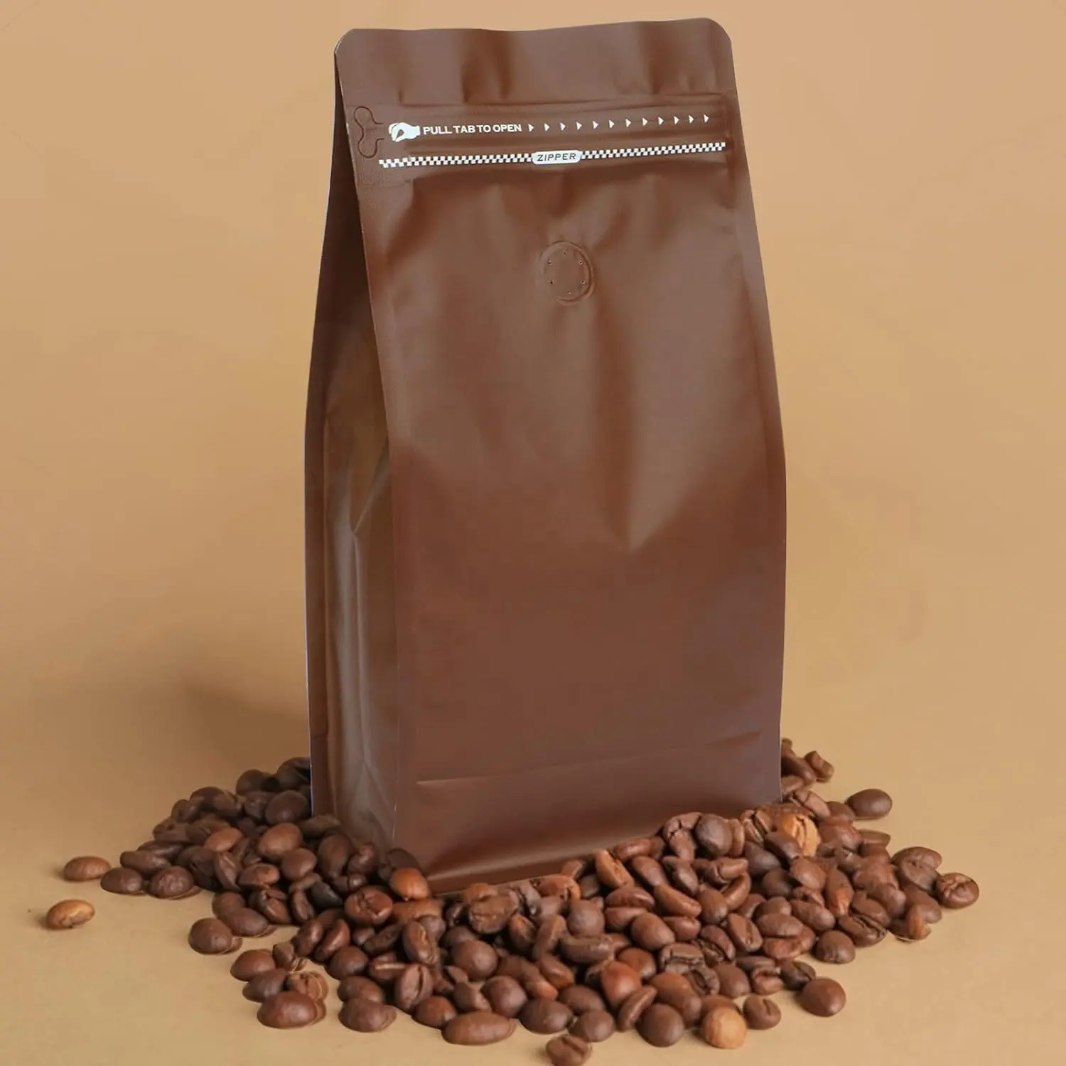 حقيبة الوقوف المطبوعة المخصصة لتغليف المواد الغذائية كيس القهوة مع صمام التفريغ
