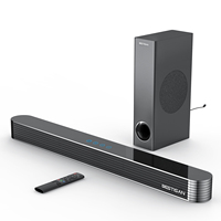 Soundbar Audio Rumah Sg06 2.1 Channel 108W dengan Subwoofer Berkabel 6.5 inci, 5 Speaker, dan DSP