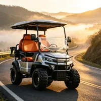 Buggy électrique haute performance 4 places avec moteur puissant, sièges de luxe, pneus tout-terrain, voiturette de golf