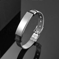 Pulsera de Cuero Trenzado Negro de Triple Hilera para Hombre, Grabado Láser de Alta Calidad con Letras e Imágenes Personalizadas