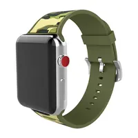 Bracelet de montre en silicone avec logo imprimé personnalisé pour hommes et femmes, bracelet de luxe avec boucle, série Apple 3 4 5, 40mm, 42mm, 44mm