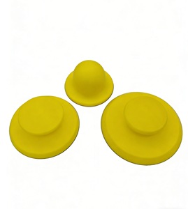 Tampon de polissage manuel rond en PU de 4 pouces (60 mm) avec fixation auto-agrippante pour outils abrasifs et finition - Product Image 1