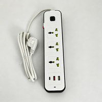 Stop Kontak Anjehold Grosir Pabrik, Proteksi Beban Berlebih, 3 Stop Kontak, 2 USB, 1 Type-C, Soket Ekstensi Multi Colokan untuk Rumah