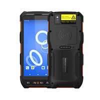 Lecteur portable Android 13.0 avec RFID 125 KHz / RFID LF 134,2 KHz / Scanner de codes-barres 2D, ordinateur mobile avec Google Play pour l'agriculture animale