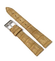 Bracelet de montre sport en cuir de veau nubuck véritable multicolore de 18 mm, qualité supérieure, fait main, design alligator
