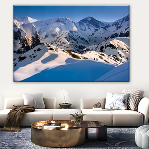 Impression sur toile Panorama des neiges de l'Himalaya 2026 - Art mural panoramique de <span class=keywords><strong>lac</strong></span> alpin <span class=keywords><strong>et</strong></span> de randonneur pour la décoration intérieure - Product Image 3