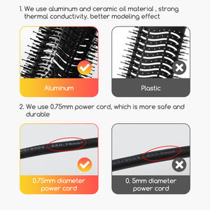 加熱ブラシと熱風カールコームサロンを備えた新しいプロフェッショナル電気ヘアドライヤーは、スタイリングツールプラスチックハンドルを使用します - Product Image 5