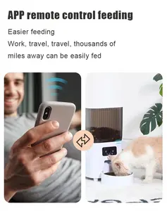 TIZE Tuya APP 원격 제어 마이크로 칩 개 와이파이 자동 고양이 먹이 디스펜서 피더와 카메라 스마트 애완 동물 피더 - Product Image 4
