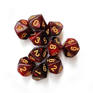Juego de Dados Acrílicos Poliédricos Personalizados de 16mm, Diseño de Cielo Estrellado de Dos Colores, para Juegos de Rol DND - Product Image 3