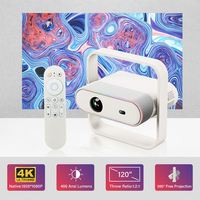 Nouveauté Home Cinéma Projection à 360 degrés 400 lumens ANSI Mise au point automatique Prise en charge du Wifi 5G Projecteur 4K OEM