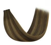Extensions de cheveux humains vierges Remy non traités, tissage plat, volume et pointes pleines, prix de gros