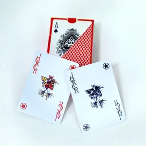 individueller logo-druck poker spielkarten spielen casino spiel kartenspiel fabrikdrucke luxuriöse plastik-pokerkarten