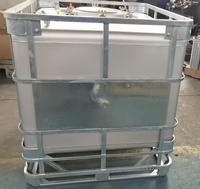 Réservoir IBC en acier inoxydable certifié de qualité alimentaire Wanlong 1000L 4 voies pour chariot élévateur