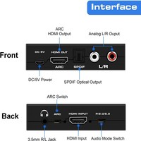Extracteur audio HDMI 2.0B de qualité supérieure avec ARC4K/60HZ 18Gbps Convertisseur audio HDMI 4K HDR3860*2160p