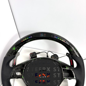 Volant personnalisé en fibre de carbone forgée verte avec LED pour Mercedes AMG W204 C63 C43 W212 C180 C200 C260 C300 C63 AMG C204 GLK - Product Image 4