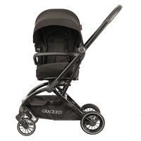 Poussette XCD de luxe 4-en-1 en alliage d'aluminium rose, style français, pliable et compacte, siège auto, 20 kg, 0-3 ans
