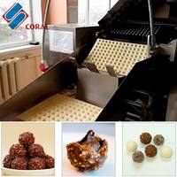Nouvelle machine automatique de fabrication de gaufrettes en chocolat CORAL 304 en acier inoxydable, ligne de production de biscuits enrobés de chocolat