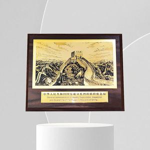 Antique European 3D Metal Carved Character <b>Memorial</b> Brand Plaque Customized Commemorative Metal Crafts - Product Image 2