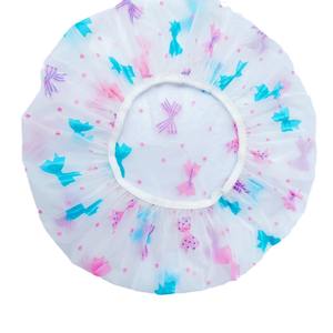 Venta Directa de Fábrica, Gorro de Peluquería de Polietileno, Estilo Pastoral, con Estampados de Lunares/Corazones/Flores, para Niñas, Cuidado del Cabello, <span class=keywords><strong>Tratamiento</strong></span> Capilar - Product Image 5