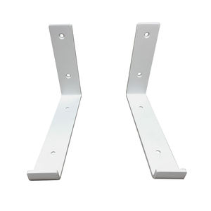 RHETECH Support <span class=keywords><strong>d</strong></span>'<span class=keywords><strong>étagère</strong></span> flottant robuste Finition blanc brillant Renfort <span class=keywords><strong>d</strong></span>'<span class=keywords><strong>angle</strong></span> en acier pour supports muraux Supports muraux <span class=keywords><strong>Étagère</strong></span>s murales - Product Image 3