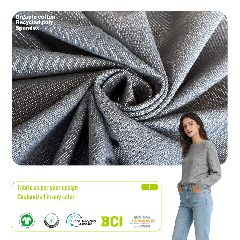 Bamboo Fiber Recycled Polyester Stretch Knit