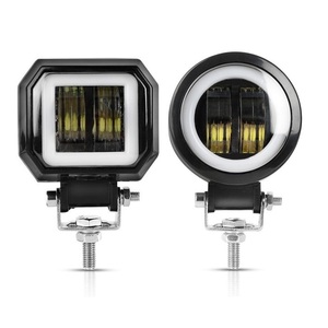 Faro da Lavoro LED Hexing IP67 Impermeabile 12V 3 Pollici 20W con Anello Luminoso DRL Bianco Blu Rosso, Faro Antinebbia Universale - Product Image 1