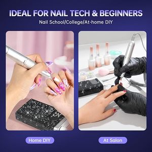 Black Diamond Rechargeable 35000RPM <b>Nail</b> Drill Machine Sparkling Portable Professional Electric <b>Nail</b> File for Acrylic/Gel <b>Nails</b> - Product Image 5