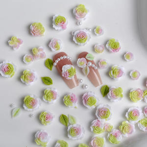 Color degradado Rosa flor 3D <span class=keywords><strong>uñas</strong></span> encantos mezcla simulación perla <span class=keywords><strong>uñas</strong></span> diamantes <span class=keywords><strong>de</strong></span> imitación accesorios <span class=keywords><strong>San</strong></span> <span class=keywords><strong>Valentín</strong></span> manicura suministros - Product Image 6