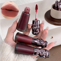 Gloss à lèvres velours mat coloré, teinte à lèvres illuminatrice, maquillage léger quotidien, cosmétique pour les lèvres effet brume douce, longue tenue