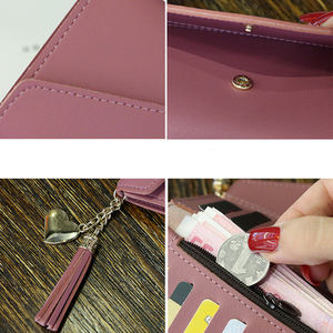 <span class=keywords><strong>Portafogli</strong></span> con cerniera in morbida pelle PU a sezione lunga con Clutch portafoglio <span class=keywords><strong>donna</strong></span> in pelle sottile Designer in <span class=keywords><strong>Stock</strong></span> - Product Image 6