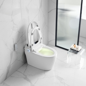 Modern Luxury Bathroom Wc Sanitary Ware Intelligent Automatic Flush Electric One Piece Ceramic Tankless <strong>Bidet</strong> Smart Toilet - Product Image 4