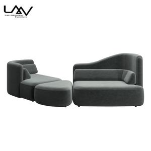 Canapé de salon d'hôtel de conception nordique, ensemble de meubles de villa d'exposition, cadre en bois de velours, <span class=keywords><strong>liberté</strong></span>, canapé modulaire - Product Image 6