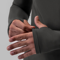 80% Nylon 20% Spandex Quarter Zip Pull Veste D'entraînement Haute Intensité Courir Quatre Voies Stretch Golf Uni Teint Tricoté