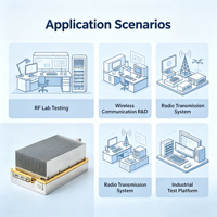 Module amplificateur de puissance RF en aluminium à gain élevé 824-835 MHz 13W/25W/50W pour télécommande et communication sans fil civile, test en laboratoire