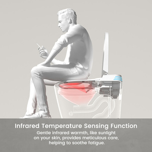 Inodoro Inteligente Moderno sin Contacto, de Una Pieza, con Bidé y Descarga Automática, con Sensor de Pie, para Venta al por Mayor en América del Norte - Product Image 5