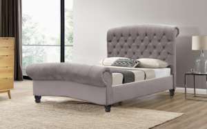 Commercio all'ingrosso di New <span class=keywords><strong>Blu</strong></span> di Colore di Alta Slitta <span class=keywords><strong>Testata</strong></span> con Bottoni Di Cristallo Tessuto In Velluto Doppio Uphostery <span class=keywords><strong>Letto</strong></span> - Product Image 3