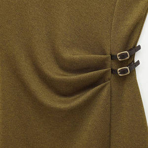SHENZHU Donna <span class=keywords><strong>Primavera</strong></span> 2025 Nuovo Abito Midi in Twill Chic e alla Moda, Vestito Vintage Senza Maniche, Vestidos Robe Mujer - Product Image 4