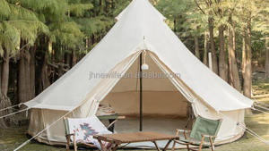Tente cloche en toile de polyester imperméable ignifuge anti-moisissure 3/4/5/6m Glamping Yurt <span class=keywords><strong>Tipi</strong></span> Bell Canopy Pyramide indienne - Product Image 5