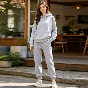 Conjunto de Sudadera y Pantalones Deportivos Unisex de Corte Regular con Garantía de Calidad, Sudadera con Capucha Informal para Mujer - Product Image 4
