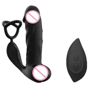 Vibromasseur de prostate simulé à 10 fréquences avec télécommande sans fil, plug anal à trois anneaux pour la stimulation de la prostate - Product Image 4