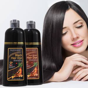 Mejor Tinte Permanente Herbal para el <span class=keywords><strong>Cabello</strong></span> 3 en 1 con Fragancia a Jengibre y Ginseng, Champú para Teñir el <span class=keywords><strong>Cabello</strong></span> <span class=keywords><strong>de</strong></span> Negro y Castaño Oscuro - Product Image 2