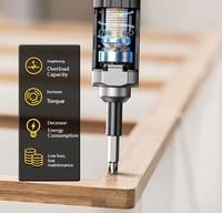 Tournevis électrique compact rechargeable, perceuse sans balais avec jeu de embouts, deux vitesses pour les travaux de réparation et de bricolage à domicile