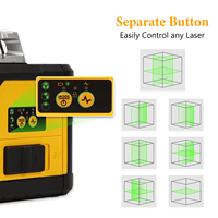 Livella Laser 3D OEM ODM a 12 Linee, Raggio Verde a 360 Gradi, Rotazione Verticale e Orizzontale, Livella Laser per Fai-da-Te
