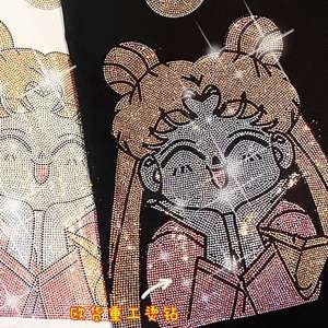 100% algodón Premium Heavy Duty Hot Drill <span class=keywords><strong>Sailor</strong></span> <span class=keywords><strong>Moon</strong></span> Camiseta <span class=keywords><strong>de</strong></span> manga corta señoras verano cuello redondo suelta señoras Top - Product Image 6